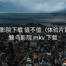 蜂鸟影院下载 值不值（体验片段），蜂鸟影院 mkv 下载