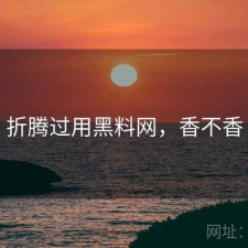 折腾过用黑料网，香不香